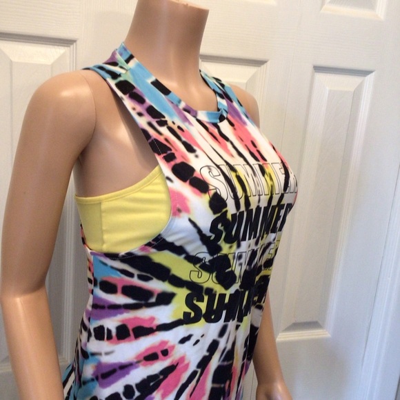 No Boundaries Juniors 2pc Tie Dye Muscle Tank & Bralette Top Size XS (1) - Picture 2 of 10